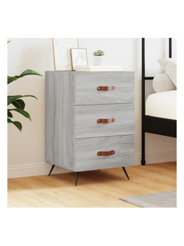 Sonata H Нощно шкафче, сив сонома, 40x40x66 см, инженерно дърво