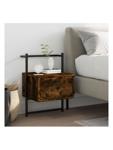 Sonata H Нощно шкафче стенно опушен дъб 35x30x51 см инженерно дърво