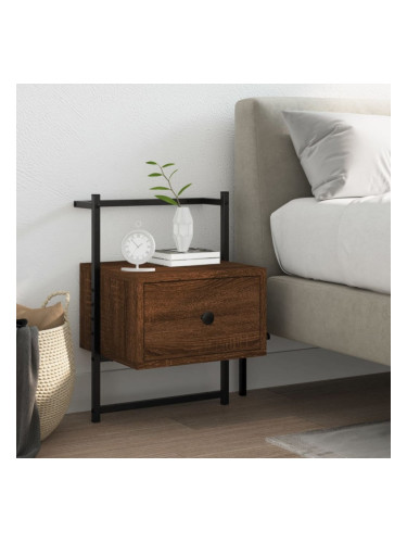 Sonata H Нощно шкафче стенно кафяв дъб 35x30x51 см инженерно дърво
