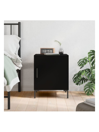 Sonata H Нощно шкафче, черно, 40x40x50 см, инженерно дърво