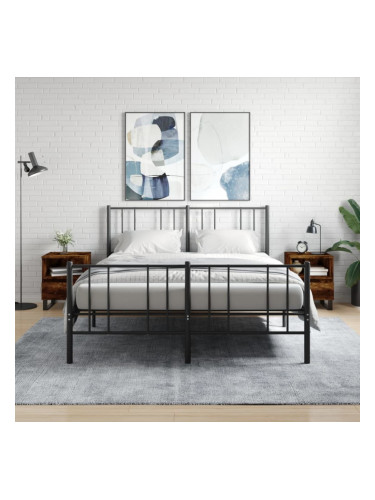 Sonata H Нощни шкафчета, 2 бр, опушен дъб, 40x35x50 см, инженерно дърво