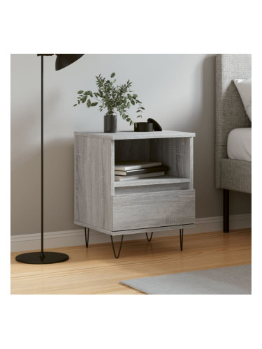 Sonata H Нощно шкафче сив сонома 40x35x50 см инженерно дърво