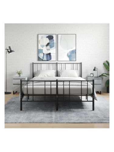 Sonata H Нощни шкафчета 2 бр бетонно сив 40x35x50 см инженерна дървесина