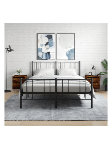 Sonata H Нощни шкафчета, 2 бр, опушен дъб, 40x35x50 см, инженерно дърво