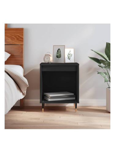 Sonata H Нощно шкафче, черно, 40x35x50 cm инженерно дърво