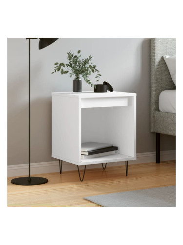 Sonata H Нощно шкафче, бяло, 40x35x50 см, инженерно дърво