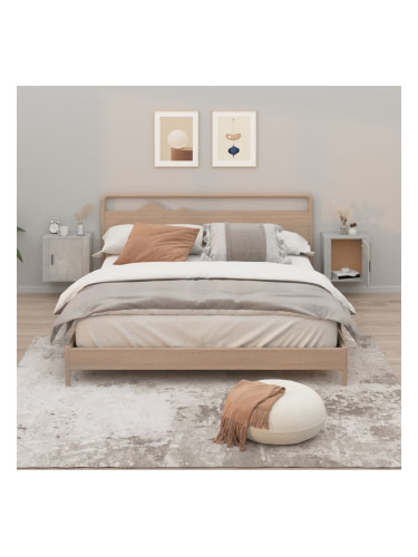 Sonata H Нощни шкафчета за стенен монтаж 2 бр бетонно сиви 50x30x47 см