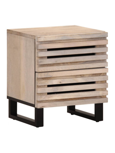 Sonata H Нощно шкафче, 40x34x46 см, избелено мангово дърво масив