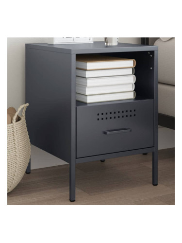 Sonata H Нощно шкафче, антрацит, 36x39x50,5 см, стомана