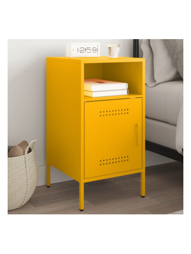Sonata H Нощно шкафче, горчица жълто, 36x39x68 см, стомана