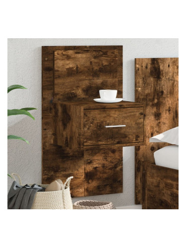 Sonata H Нощно шкафче за стена с LED осветление, опушен дъб