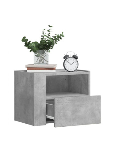 Sonata H Нощни шкафчета за стенен монтаж 2 бр бетонно сиви 45x30x35 см
