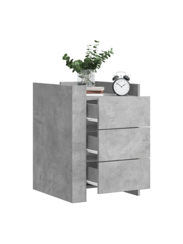 Sonata H Нощно шкафче, бетонно сиво, 45x50x65 см, инженерно дърво