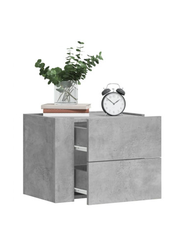 Sonata H Нощни шкафчета за стенен монтаж 2 бр бетонно сиви 45x30x35 см