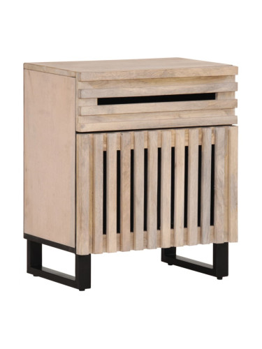 Sonata H Нощно шкафче, бяло, 50x34x60 см, мангово дърво масив