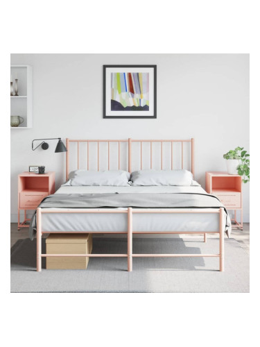 Sonata H Нощни шкафчета 2 бр розов 36x39x60,5 см стомана