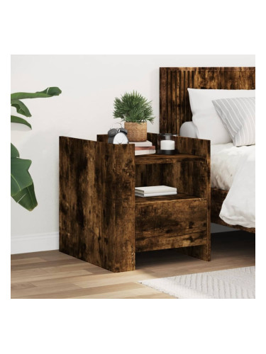 Sonata H Нощно шкафче, опушен дъб, 45x50x50 см, инженерно дърво