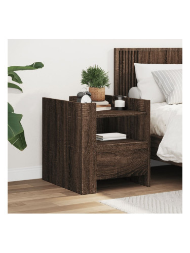 Sonata H Нощно шкафче, кафяв дъб, 45x50x50 см, инженерно дърво
