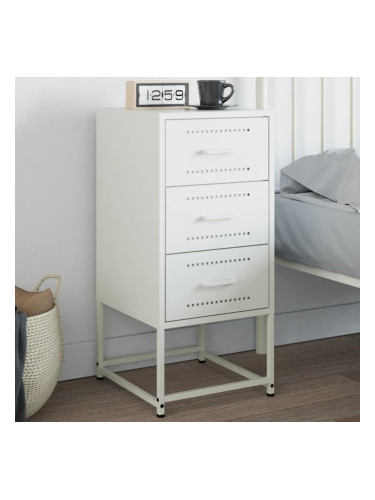 Sonata H Нощно шкафче, бяло, 36x39x78 см, стомана