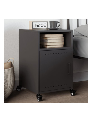 Sonata H Нощно шкафче, черно, 36x39x59,5 см, стомана