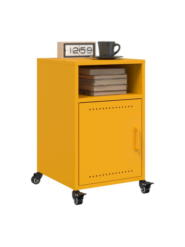 Sonata H Нощни шкафчета 2 бр горчица жълто 36x39x59 см стомана