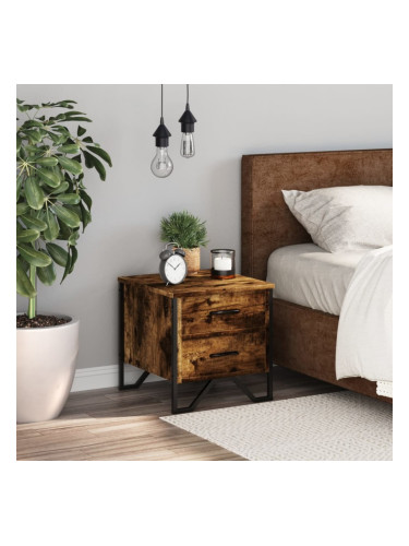 Sonata H Нощни шкафчета, 2 бр, опушен дъб, 40x30x40 см, инженерно дърво