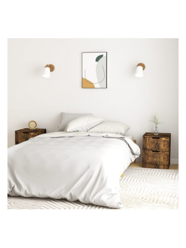 Sonata H Нощни шкафчета 2 бр опушен дъб 40x40x50 см инженерно дърво