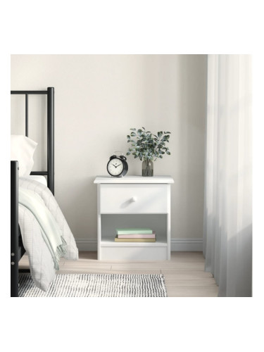 Sonata H Нощно шкафче бяло ALTA 41x35x41 см бор масив