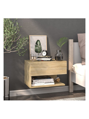 Sonata H Нощно шкафче за стенен монтаж, дъб сонома