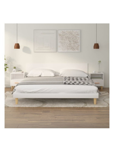 Sonata H Нощни шкафчета, 2 бр, бял гланц, 40x35x47 см