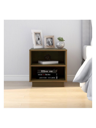 Sonata H Нощно шкафче, меденокафяво, 40x34x40 см, борово дърво масив