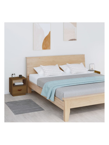 Sonata H Нощни шкафчета, 2 бр, меденокафяви, 40x34x45 см, бор масив