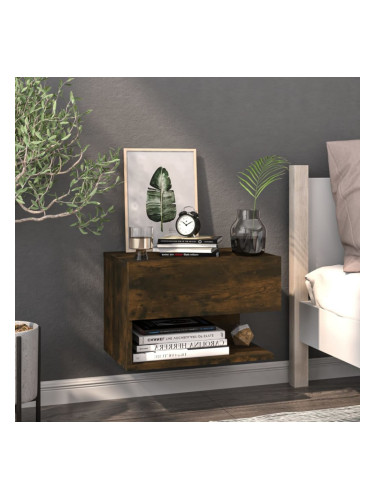 Sonata H Нощно шкафче за стенен монтаж, опушен дъб