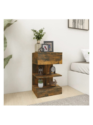 Sonata H Нощно шкафче, опушен дъб, 40x35x65 см, инженерно дърво