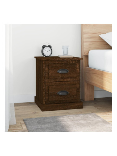 Sonata H Нощни шкафчета, 2 бр, кафяв дъб, 39x39x47,5 см, инженерно дърво