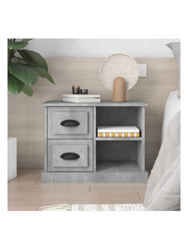 Sonata H Нощно шкафче, бетонно сиво, 60x35,5x45 см