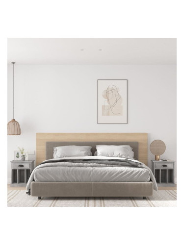 Sonata H Нощни шкафчета, 2 бр, бетонно сиво, 43x36x50 см