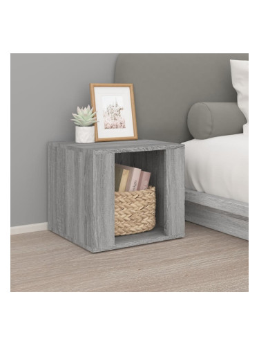 Sonata H Нощна масичка, cив сонома, 41x40x36 см, инженерно дърво