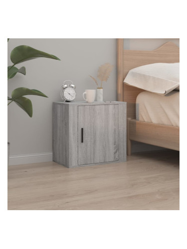 Sonata H Нощно шкафче за стенен монтаж, сив сонома, 50x30x47 см