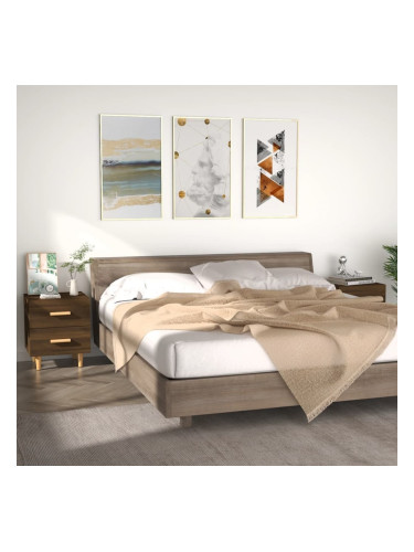 Sonata H Нощни шкафчета, 2 бр, кафяв дъб, 40x35x47,5 см