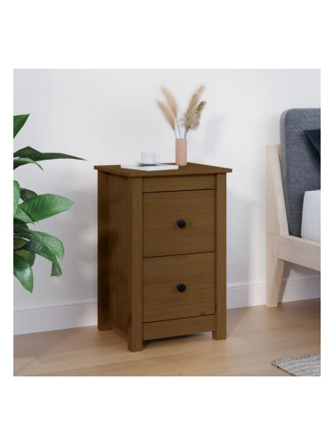 Sonata H Нощно шкафче, меденокафяво, 40x35x61,5 см, борово дърво масив