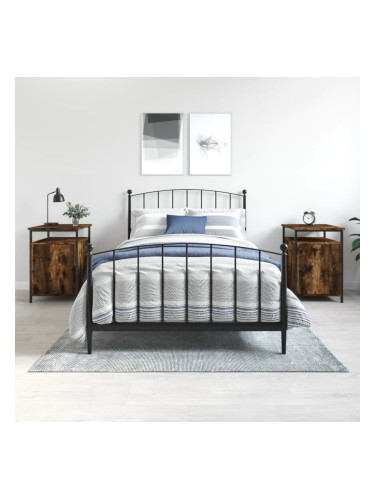 Sonata H Нощни шкафчета 2 бр опушен дъб 40x42x60 см инженерно дърво
