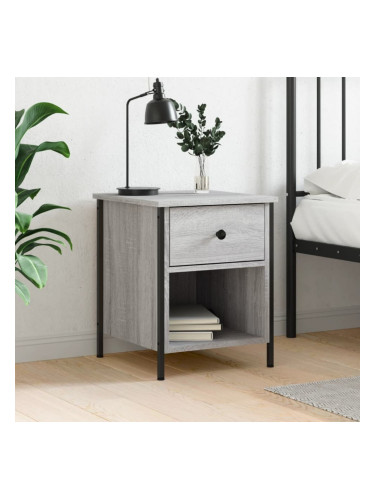 Sonata H Нощно шкафче, сив сонома, 40x42x50 см, инженерно дърво
