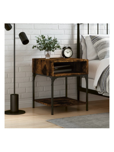 Sonata H Нощна масичка, опушен дъб, 40x41x50 см, инженерно дърво