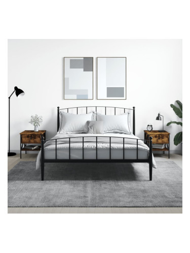 Sonata H Нощни масички, 2 бр, опушен дъб, 40x42x45 см, инженерно дърво