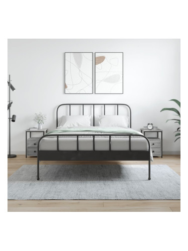 Sonata H Нощни шкафчета 2 бр сив сонома 34x35,5x50 см инженерно дърво