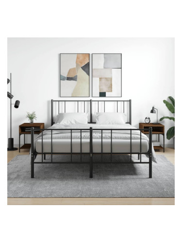 Sonata H Нощни масички, 2 бр, кафяв дъб, 40x41x50 см, инженерно дърво