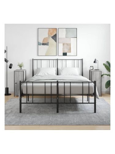 Sonata H Нощни шкафчета, 2 бр, сив сонома, 32x42x80 см, инженерно дърво