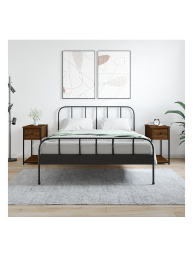 Sonata H Нощни шкафчета 2 бр кафяв дъб 30x60x60 см инженерно дърво