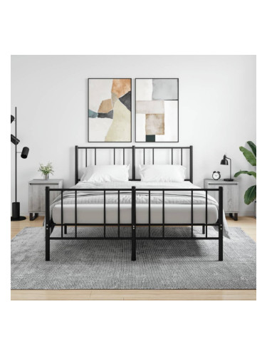 Sonata H Нощни шкафчета, 2 бр, сив сонома, 40x30x50 см, инженерно дърво